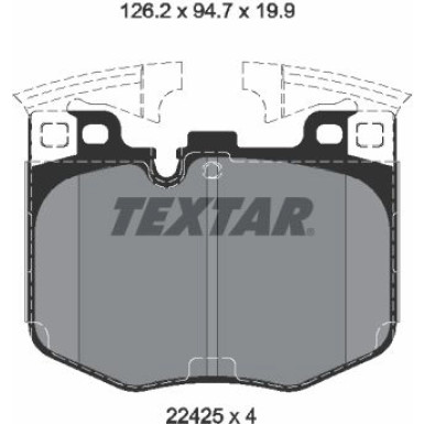 Textar Bremsbelagsatz, Scheibenbremse 2242501