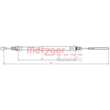 Metzger Seilzug, Feststellbremse 10.4722 Metzger Seilzug, Feststellbremse 10.4722