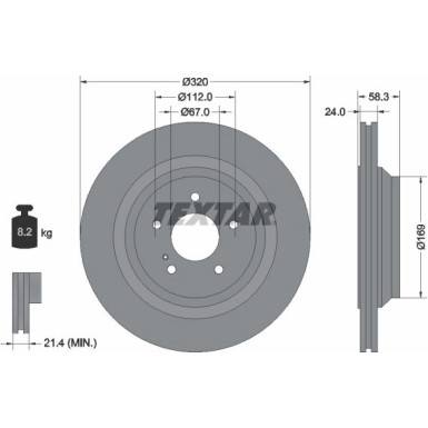 Textar Bremsscheibe PRO+ 92160705