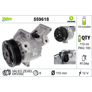 Kompressor, Klimaanlage Valeo Origins New OE TECHNOLOGIE 559618