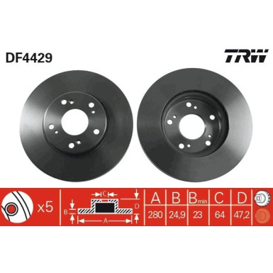 Bremsscheibe DF4429 Bremsscheibe DF4429