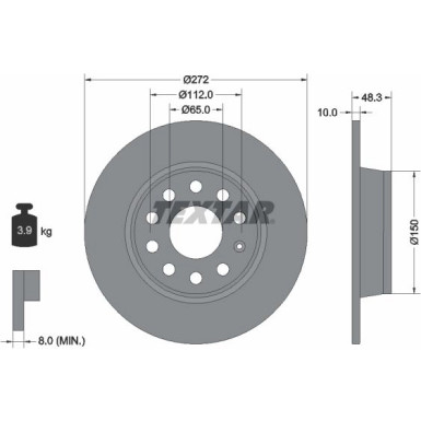 Textar Bremsscheibe PRO 92224903 Textar Bremsscheibe PRO 92224903