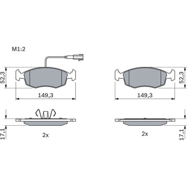 BOSCH Bremsbelagsatz, Scheibenbremse 0 986 494 463 BOSCH Bremsbelagsatz, Scheibenbremse 0 986 494 463