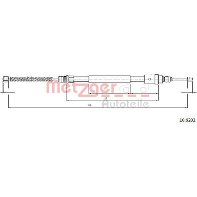 Metzger Seilzug, Feststellbremse 10.6202