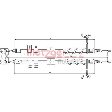 Metzger Seilzug, Feststellbremse 10.5336
