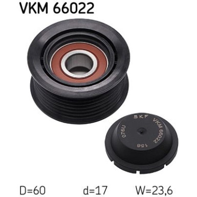 SKF Umlenk-/Führungsrolle, Keilrippenriemen VKM 66022