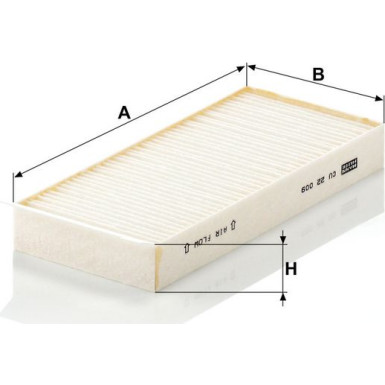 MANN-FILTER CU 22 009-2 Innenraumfilter, Partikelfilter