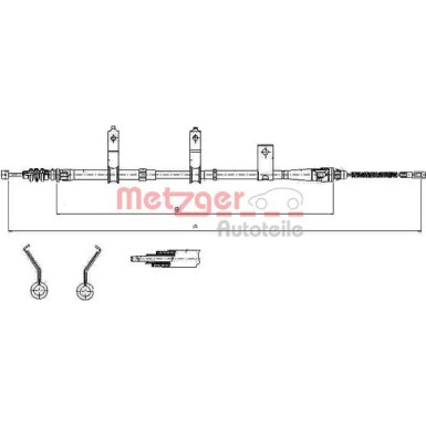 Metzger Seilzug, Feststellbremse 17.6031