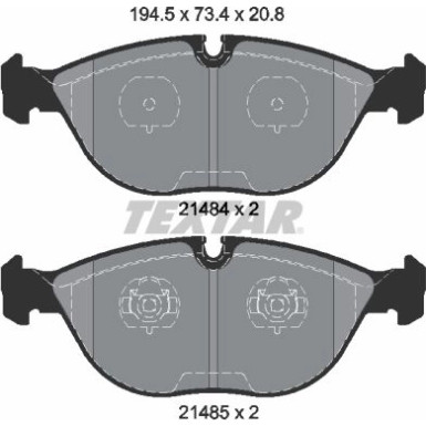 Textar Bremsbelagsatz, Scheibenbremse Q+ 2148401 Textar Bremsbelagsatz, Scheibenbremse Q+ 2148401