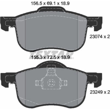 Textar Bremsbelagsatz, Scheibenbremse Q+ 2307401 Textar Bremsbelagsatz, Scheibenbremse Q+ 2307401
