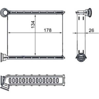 Mahle Wärmetauscher, Innenraumheizung BEHR AH 272 000S Mahle Wärmetauscher, Innenraumheizung BEHR AH 272 000S