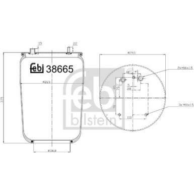 FEBI BILSTEIN 38665 Federbalg, Luftfederung