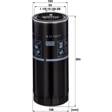 Ölfilter W 11 102/17