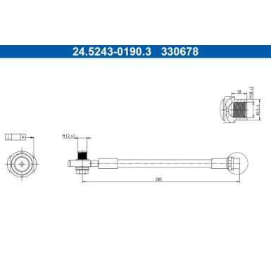 Bremsschlauch 24.5243-0190.3 Bremsschlauch 24.5243-0190.3