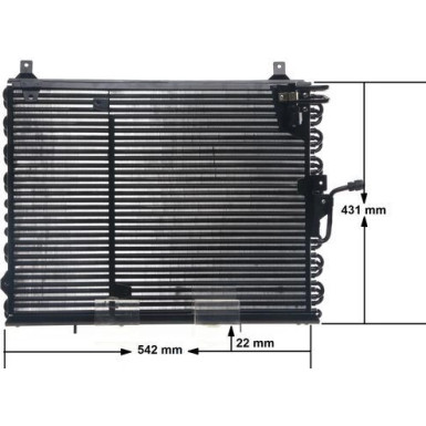 Mahle Kondensator, Klimaanlage BEHR AC 150 000S Mahle Kondensator, Klimaanlage BEHR AC 150 000S
