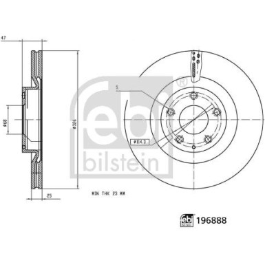 febi bilstein Bremsscheibe 196888