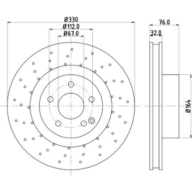 Bremsscheibe 8DD 355 106-851 Bremsscheibe 8DD 355 106-851