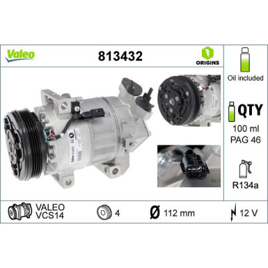 Kompressor, Klimaanlage 813432 Kompressor, Klimaanlage 813432