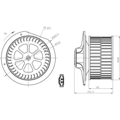 Innenraumgebläse 34288 Innenraumgebläse 34288