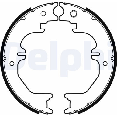 Delphi Bremsbackensatz LS2132 Delphi Bremsbackensatz LS2132