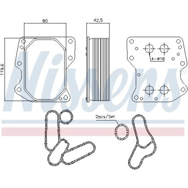 Nissens Ölkühler, Motoröl FIRST FIT 90752