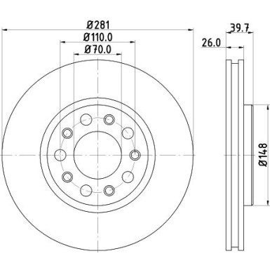 Bremsscheibe 8DD 355 117-231 Bremsscheibe 8DD 355 117-231