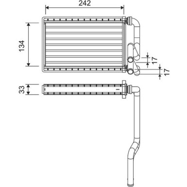 Valeo Wärmetauscher, Innenraumheizung 811578