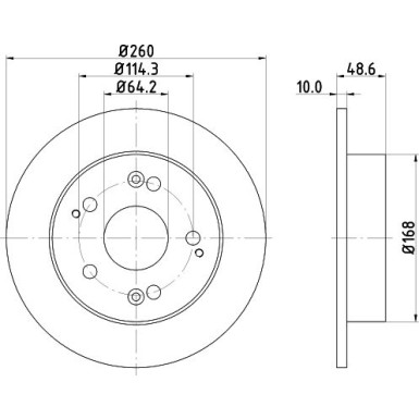 Hella Bremsscheibe 8DD 355 110-311 Hella Bremsscheibe 8DD 355 110-311