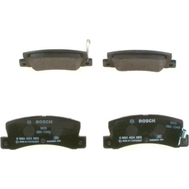 BOSCH Bremsbelagsatz, Scheibenbremse 0 986 424 383