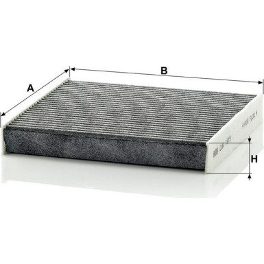 MANN-FILTER CUK 1919 Innenraumfilter, Aktivkohlefilter