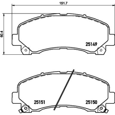 Hella Bremsbelagsatz, Scheibenbremse 8DB 355 020-171