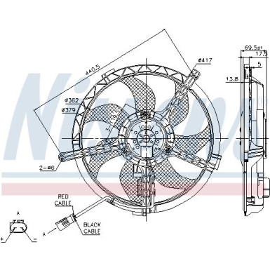 Nissens Lüfter, Motorkühlung 85632