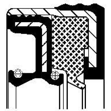Corteco Wellendichtring, Differential 12014977B