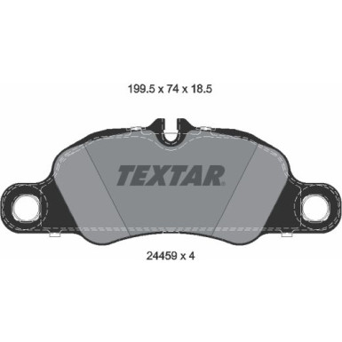Textar Bremsbelagsatz, Scheibenbremse 2445901 Textar Bremsbelagsatz, Scheibenbremse 2445901