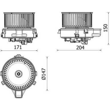 Mahle Innenraumgebläse BEHR Premium Line AB 283 000P