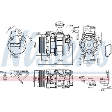 Nissens Kompressor, Klimaanlage FIRST FIT 890390
