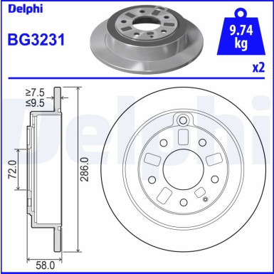 Bremsscheibe BG3231 Bremsscheibe BG3231