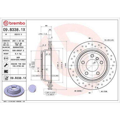 Bremsscheibe 09.B338.1X Bremsscheibe 09.B338.1X