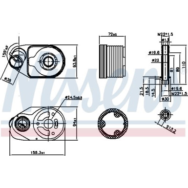 Ölkühler, Motoröl 90796 Ölkühler, Motoröl 90796