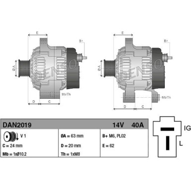 Denso Generator DAN2019