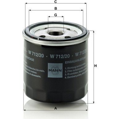 Ölfilter W 712/20