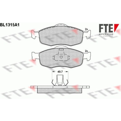 FTE Bremsbelagsatz, Scheibenbremse 9010103 FTE Bremsbelagsatz, Scheibenbremse 9010103