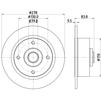 Hella Pagid Bremsscheibe 8DD 355 100-101 Hella Pagid Bremsscheibe 8DD 355 100-101