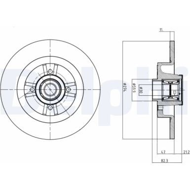 Delphi Bremsscheibe BG9030RS Delphi Bremsscheibe BG9030RS