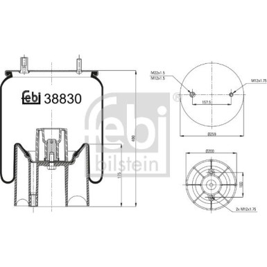 FEBI BILSTEIN 38830 Federbalg, Luftfederung
