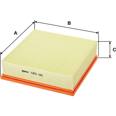 Valeo Luftfilter 585116