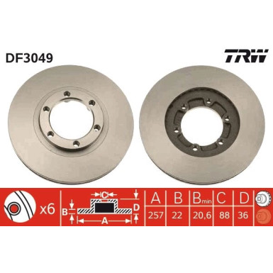 TRW Bremsscheibe DF3049