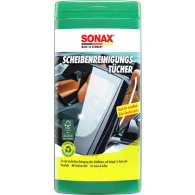 SONAX Reinigungstücher ScheibenReinigungsTücher Box 04120000