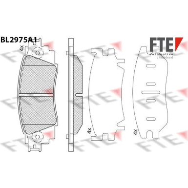 FTE Bremsbelagsatz, Scheibenbremse 9011221