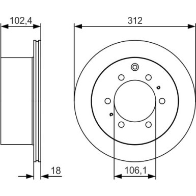 Bremsscheibe 0 986 479 R57 Bremsscheibe 0 986 479 R57